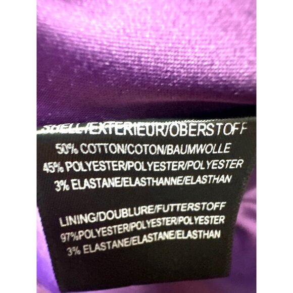 BADGLEY MISCHKA Belle 2 Purple & Black Striped Floral Lace Jacquard Dress EUC - Picture 8 of 8